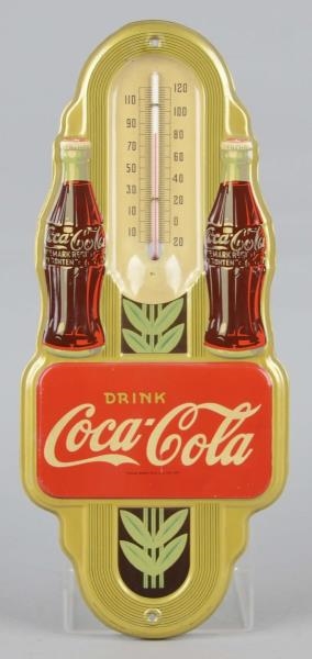 ART DECO DRINK COCA COLA ADVERTISING THERMOMETER  