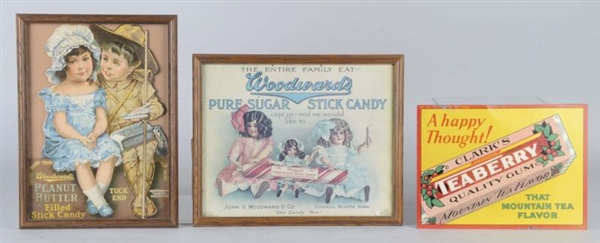 LOT OF 3: CANDY ADVERTISING SIGNS                 