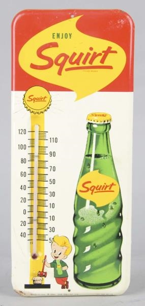 ENJOY SQUIRT TIN THERMOMETER ADVERTISING SIGN     