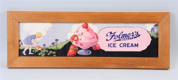 FOLMERS QUALITY ICE CREAM SIGN.                  