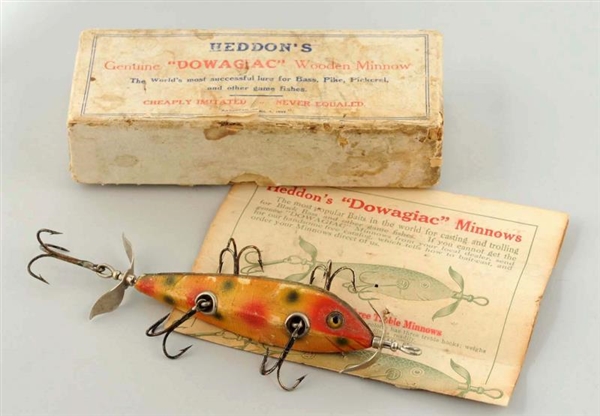 HEDDON INTRODUCTORY MODEL 00 WITH BOX AND PAPER.  