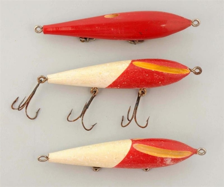 LOT OF 3: LOCKHART WATER WITCH BAITS.             