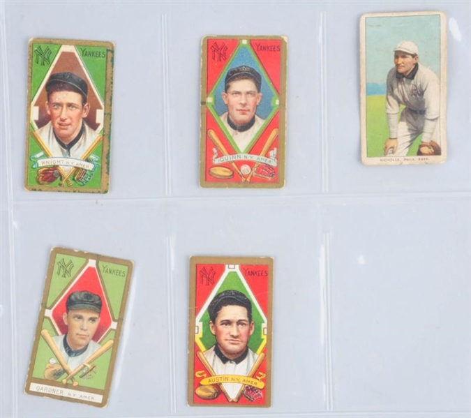 LOT OF 5: EARLY T-206 & GOLD BORDER BASEBALL CARDS