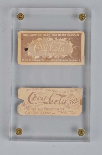 LOT OF 2: EARLY COCA-COLA COUPONS.                