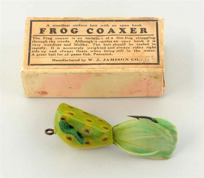W.J. JAMISONS FROG COAXER WITH BOX.              