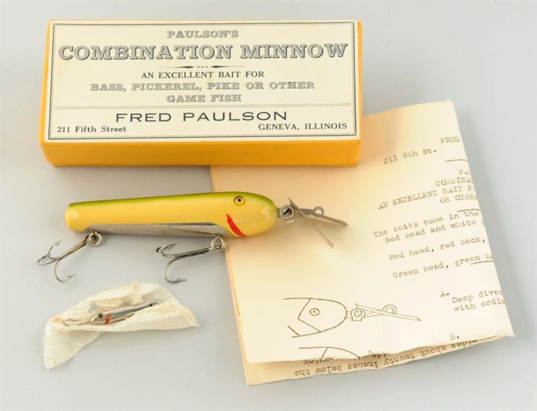 PAULSONS COMBINATION MINNOW PACKAGE, MINT.       