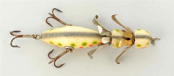 THE MILLERS REVERSIBLE WOODEN MINNOW, C1916.     