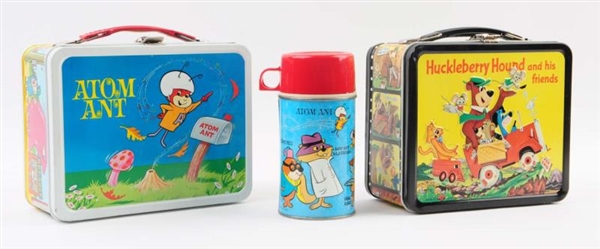 LOT OF 2: LUNCHBOXES WITH ONE THERMOS.            