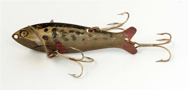 UNKNOWN PAINTED METAL MINNOW, MAYBE BRITISH.      