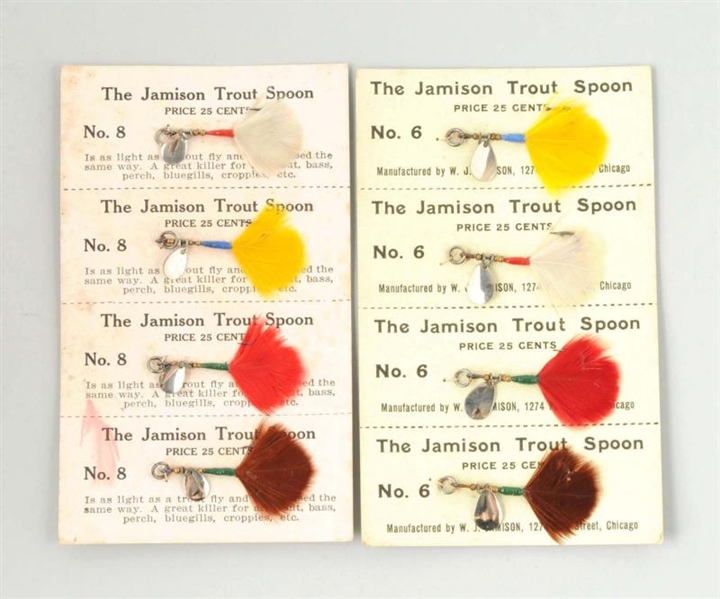 SUPER PAIR OF CARDED JAMISON TROUT SPOONS, CHICAGO