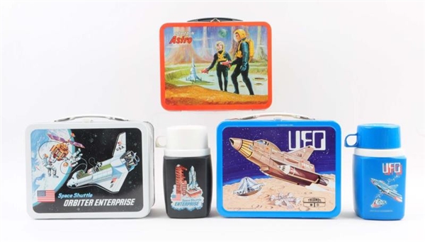 LOT OF 3: 1960S - 70S SPACE LUNCHBOXES & THERMOSES