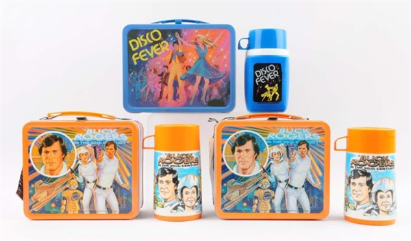 LOT OF 3: 1970S-80S LUNCHBOXES WITH THERMOSES.    