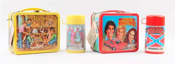 LOT OF 2: 1970S-80S LUNCHBOXES WITH THERMOSES.    