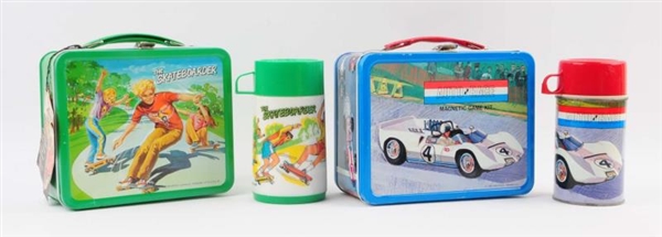 LOT OF 2: 1960S-70S LUNCHBOXES WITH THERMOSES.    