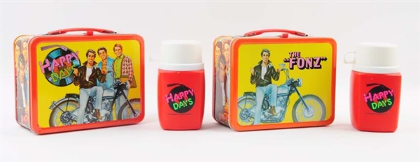 LOT OF 2: HAPPY DAYS LUNCHBOXES WITH THERMOSES.   
