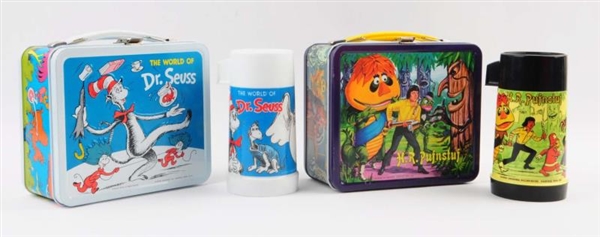 LOT OF 2: 1970 LUNCHBOXES  AND THERMOSES.         