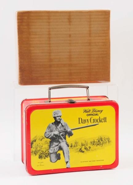 DISNEY DAVY CROCKETT LUNCHBOX WITH ORIGINAL BOX.  
