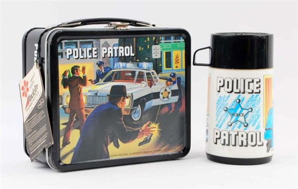 1978 POLICE PATROL LUNCHBOX WITH THERMOS.         