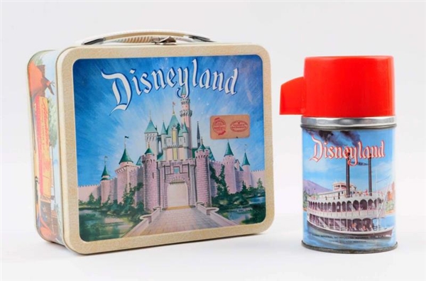 1957 DISNEYLAND LUNCHBOX WITH THERMOS.            