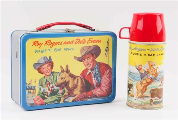1957 ROY ROGERS LUNCHBOX WITH THERMOS.            
