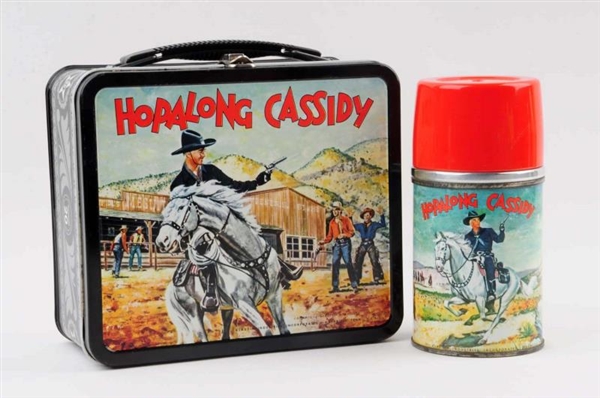 1954 HOPALONG CASSIDY LUNCHBOX WITH THERMOS.      