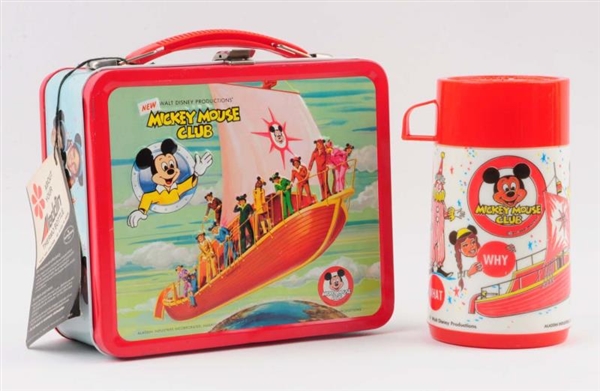 1977 MICKEY MOUSE CLUB LUNCHBOX WITH THERMOS.     
