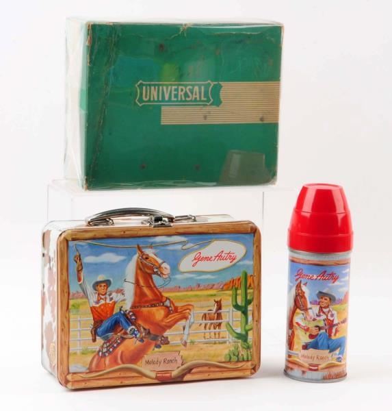 1954 GRENE AUTRY LUNCHBOX WITH THERMOS.           