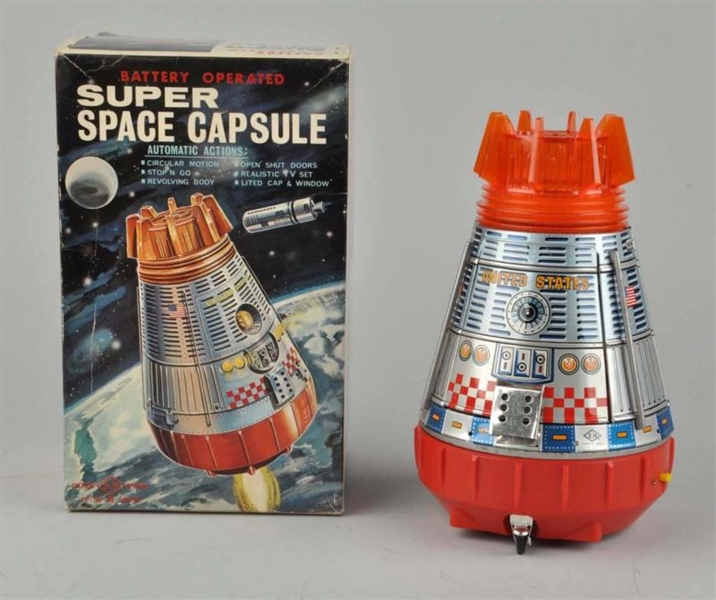 JAPANESE BATTERY-OPERATED SUPER SPACE CAPSULE .   