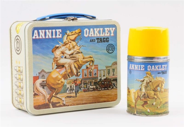 1955 ANNIE OAKLEY LUNCHBOX WITH THERMOS.          