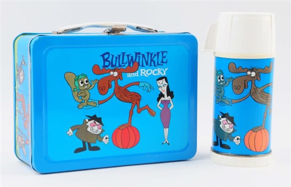 1962 BULLWINKLE & ROCKY LUNCHBOX WITH THERMOS.    