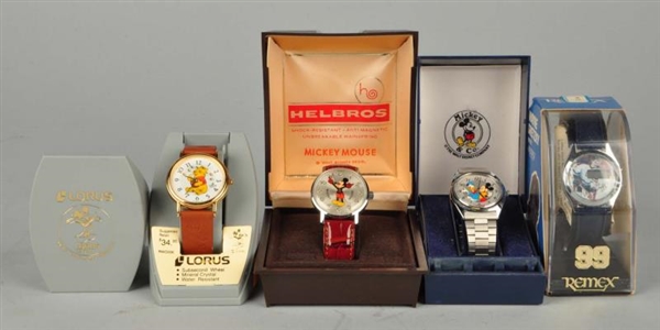 LOT OF 4:  CHARACTERS WRIST WATCHES               