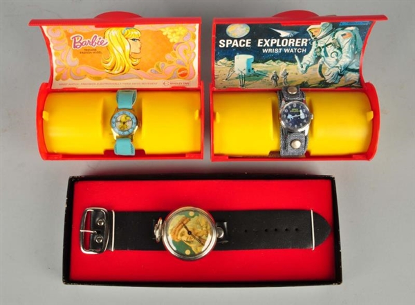 LOT OF 3: CHARACTER WRIST WATCHES.                