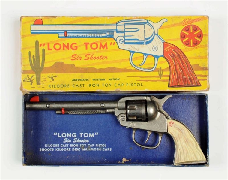 LONG TOM CAP GUN IN BOX.                          