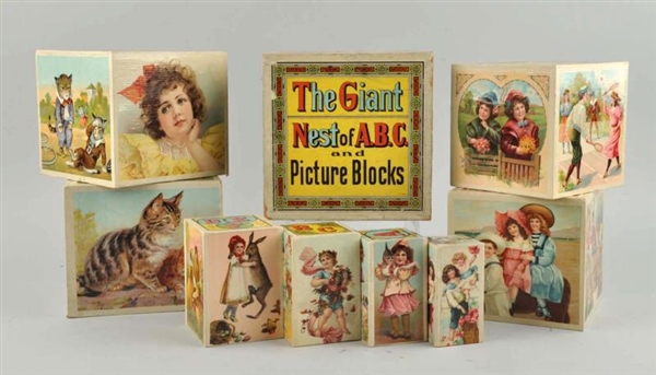 GIANT NEST OF ABC PICTURE BLOCKS.                 