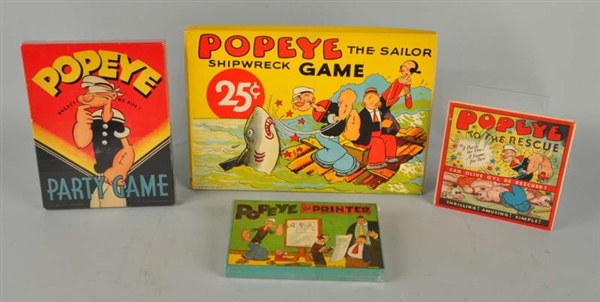 LOT OF 4: POPEYE GAMES & TOYS.                    