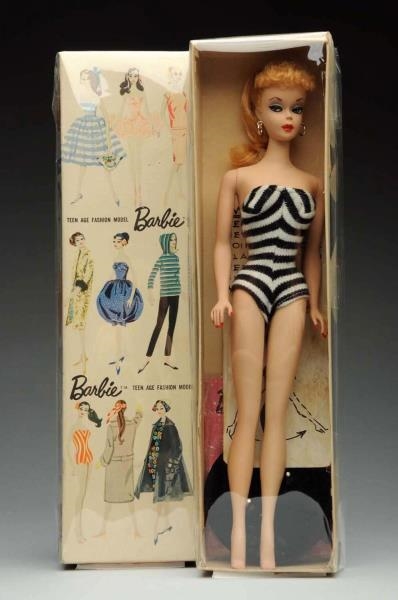 1959 NO. 1 BLONDE PONYTAIL BARBIE WITH BOX.       