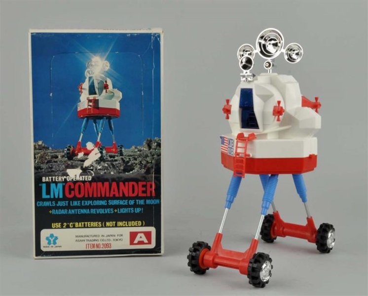 JAPANESE BATTERY OPERATED LM COMMANDER SPACE TOY. 