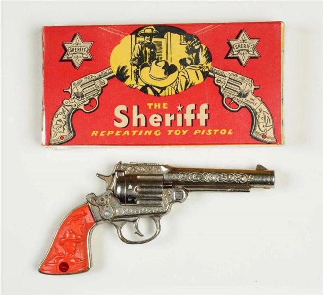 THE SHERIFF CAP GUN IN BOX.                       
