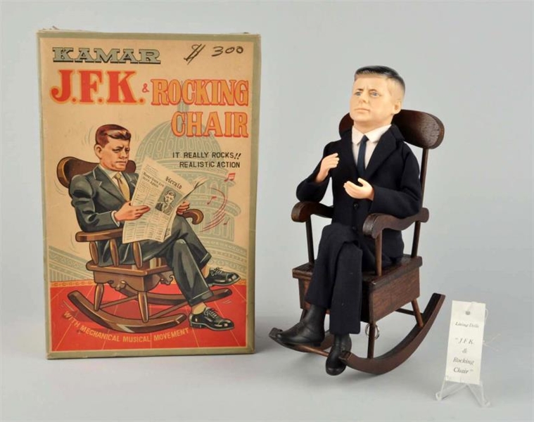 JAPANESE BATTERY-OPERATED JFK IN ROCKING CHAIR TOY
