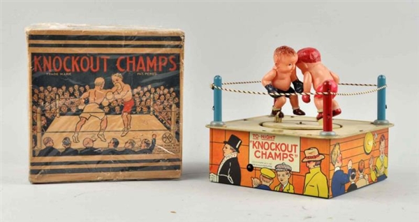 MARX TIN LITHO & CELLULOID WIND-UP KNOCKOUT CHAMPS
