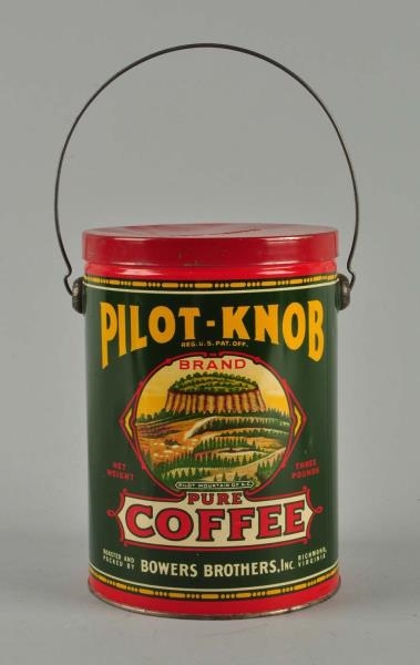 POLIT-KNOB COFFEE TIN.                            