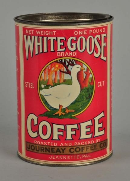 COFFEE TIN "WHITE GOOSE BRAND".                   