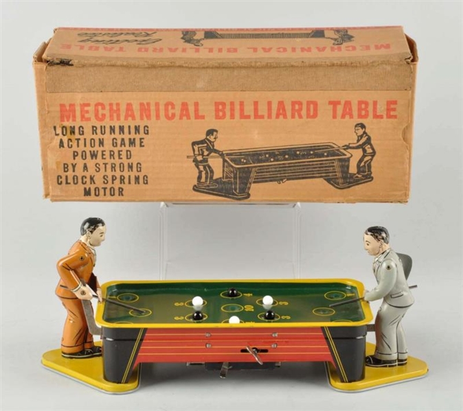 RANGER STEEL TIN LITHO WIND-UP BILLIARD TABLE TOY.