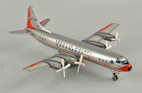 JAPANESE TIN LITHO BATTERY-OPERATED A.A. AIRPLANE.
