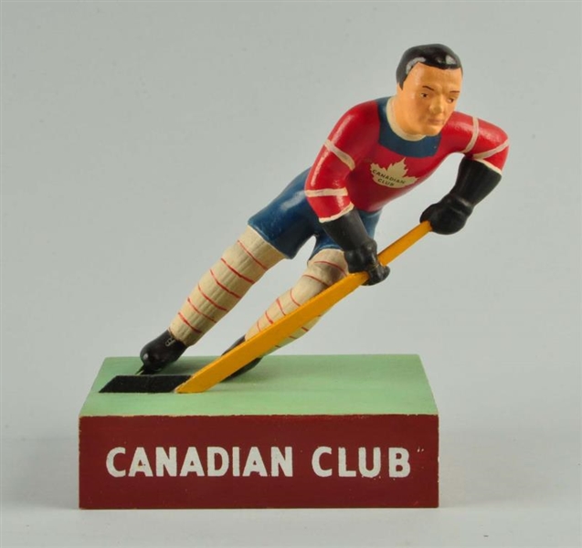CANADIAN CLUB WHISKEY HOCKEY FIGURE.              