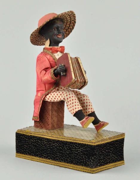 EARLY EUROPEAN MADE AFRICAN AMERICAN SQUEEZE TOY. 