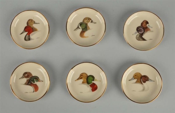 LOT OF 6: SMALL PLATES WITH DUCKS                 