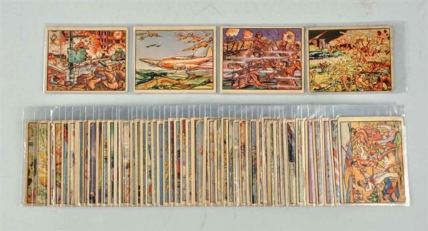 LOT OF 57: 1938 HORRORS OF WAR CARDS.             