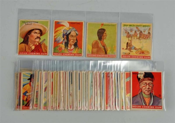 LOT OF 55: 1933 INDIAN GUM CARDS.                 