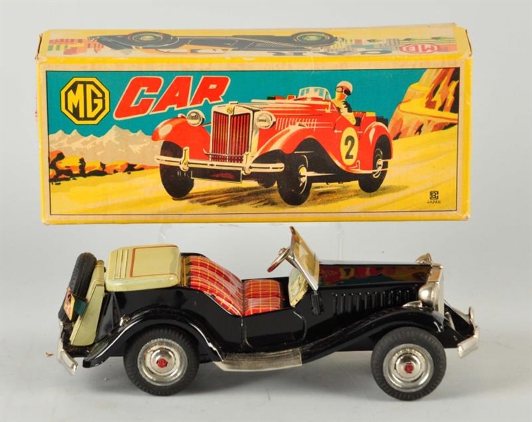JAPANESE TOY TIN MG CAR WITH BOX.                 
